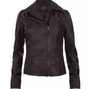 All Saints Belvedere Dark Brown Leather Jacket 8